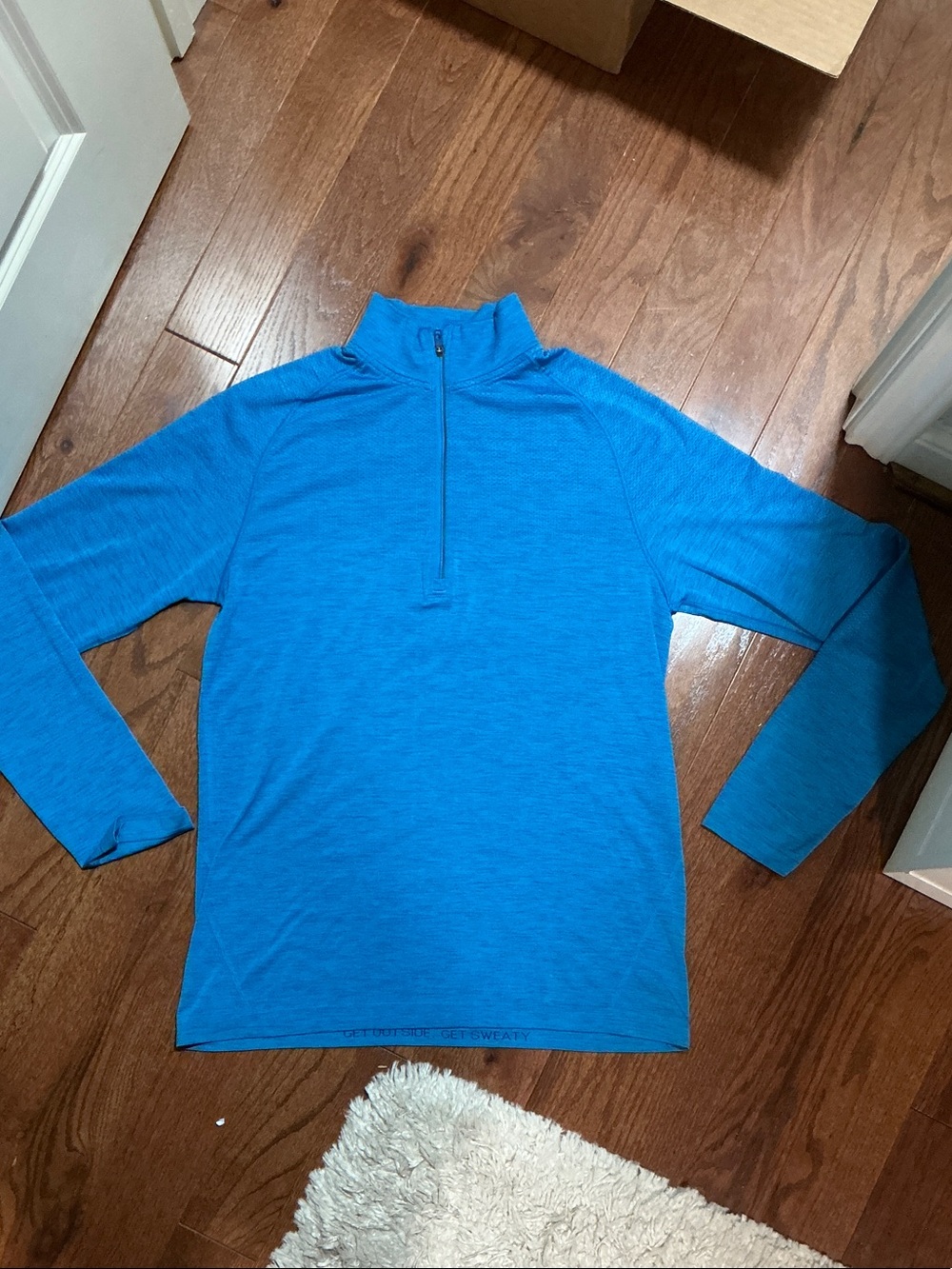 lululemon athletica Blue Men's Lightweight Quarter-Zip Long Sleeve